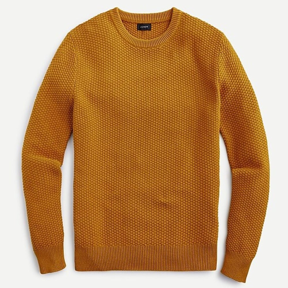 J. Crew Cotton Sweater in Checker Stitch